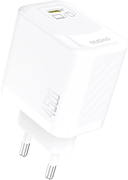 Ładowarka sieciowa Dudao A28 45W GaN USB-C White (6976625334247) - obraz 1