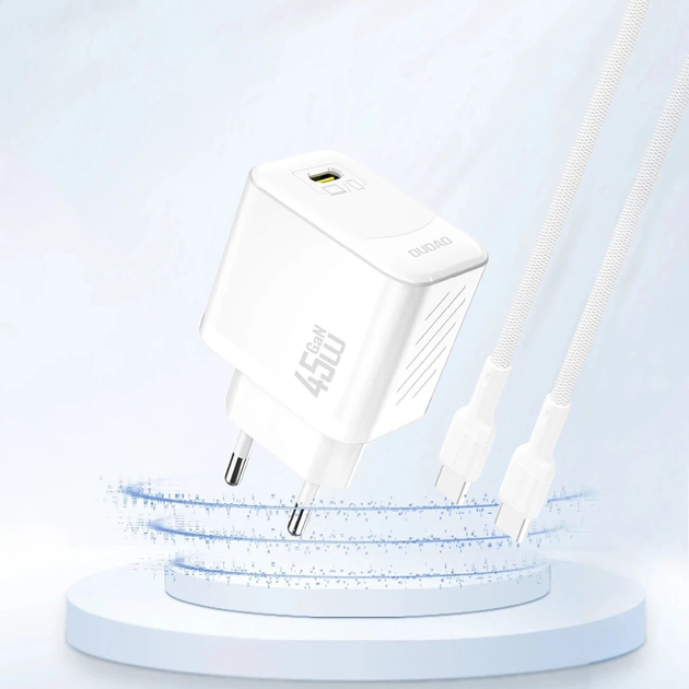 Ładowarka sieciowa Dudao A28 45W GaN USB-C White (6976625334247) - obraz 2