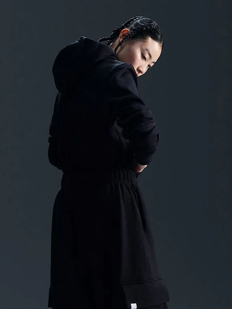 Худі тепле жіноче Nike W Nsw Phnx Flc Std Po Hoodie HF6839-010 L Чорне (197596372663) - зображення 2