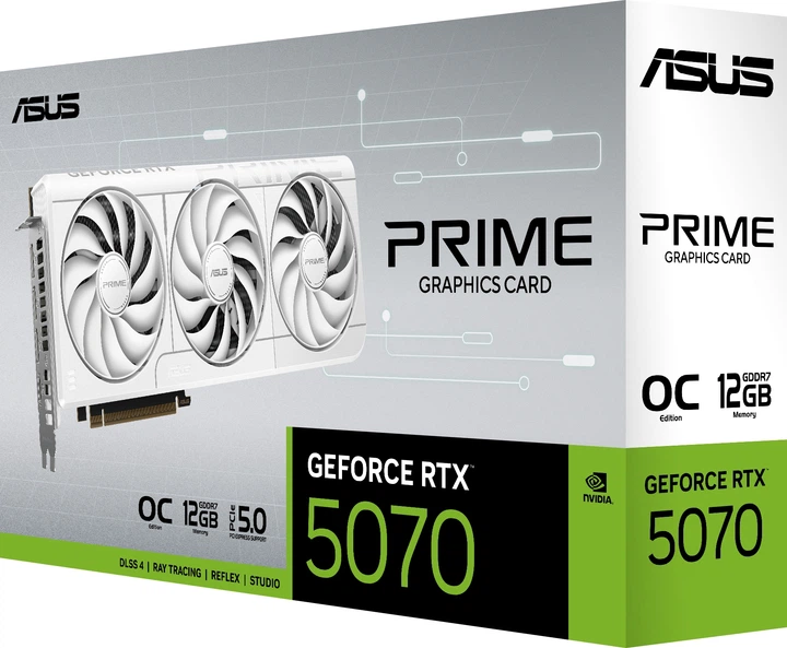 Відеокарта ASUS PCI-Ex GeForce RTX 5070 PRIME White OC Edition