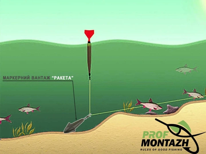 Грузило маркерное ProfMontazh Ракета 60 гр - Фото 3 Грузило маркерное ProfMontazh Ракета 60 гр - изображение 3