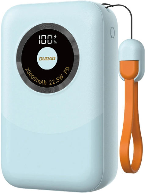 Powerbank Dudao K21 Mini 22.5 W 10000 mAh Blue (6976625333424) - obraz 1