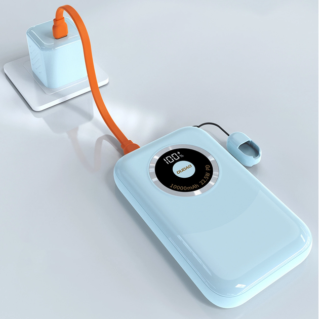 Powerbank Dudao K21 Mini 22.5 W 10000 mAh Blue (6976625333424) - obraz 2