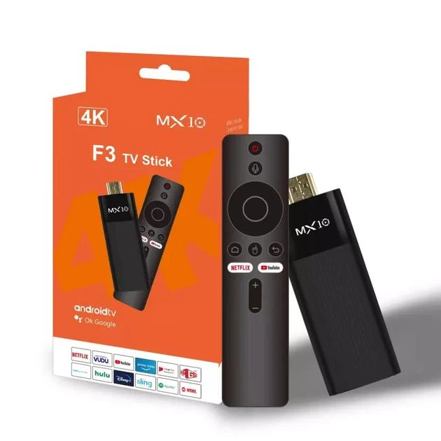 Смарт ТВ стик Android TV MX10 F3 Android 13 Allwinner H313 Wi-Fi 6