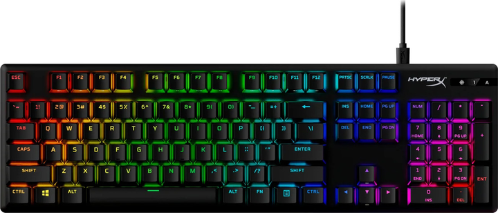 Klawiatura przewodowa HyperX Alloy Origins PBT HX Aqua USB Black (47106061) - obraz 1