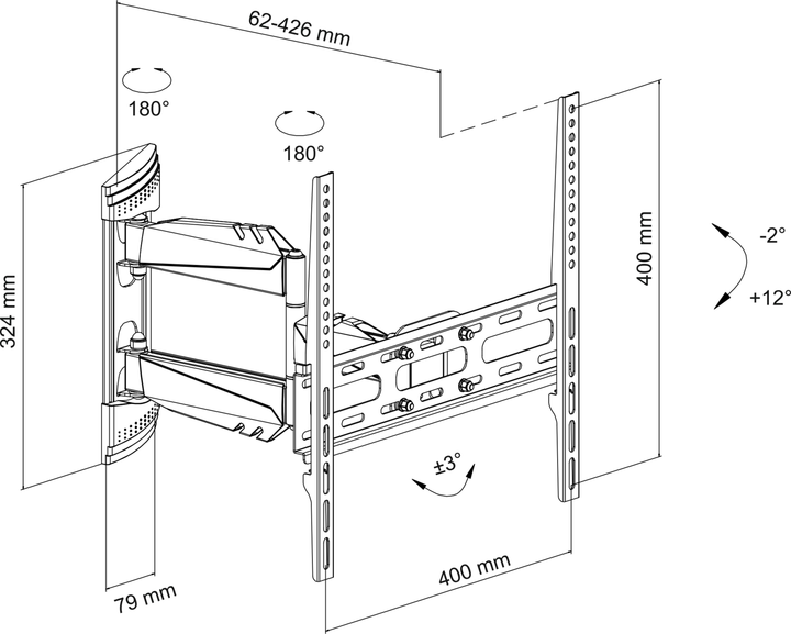 Uchwyt TechniSat Technimount Flex Easy 22-50" (4019588227651) - obraz 5