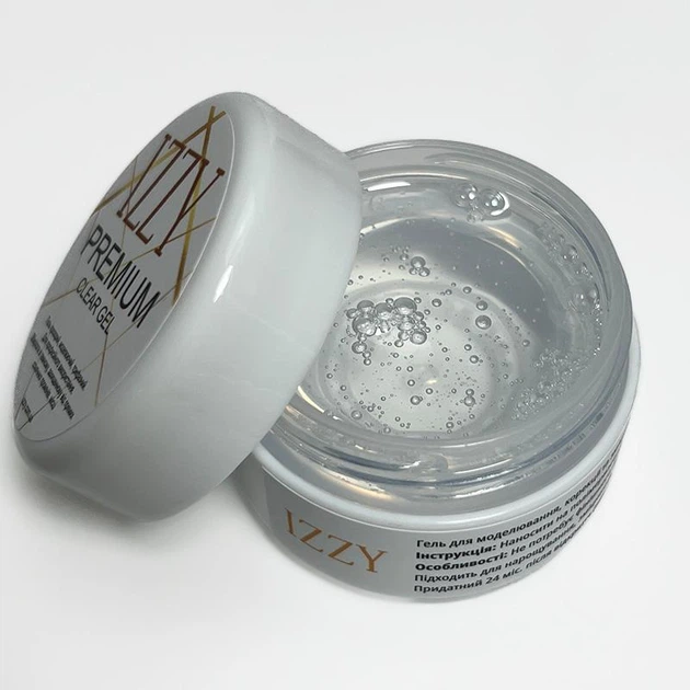 Гель для наращивания ногтей прозрачный IZZY Premium Clear 20 г (140120) - Фото 1 Гель для наращивания ногтей прозрачный IZZY Premium Clear 20 г (140120) - изображение 1