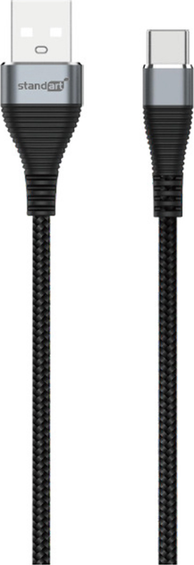 Кабель Standart USB Type-A – USB Type-C 1.2 м Grey (GT-RH016 grey) - зображення 1