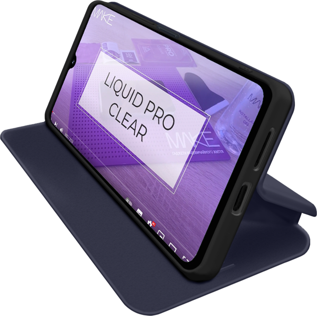 Чехол-книжка для смартфона MAKE Flip для Samsung Galaxy A07 Dark Blue (MCP-SA07BL) - изображение 4