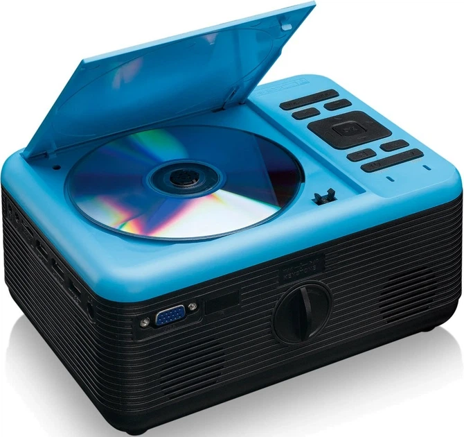Компактный LED проектор с Bluetooth и встроенным DVD, черный с синим - изображение 6