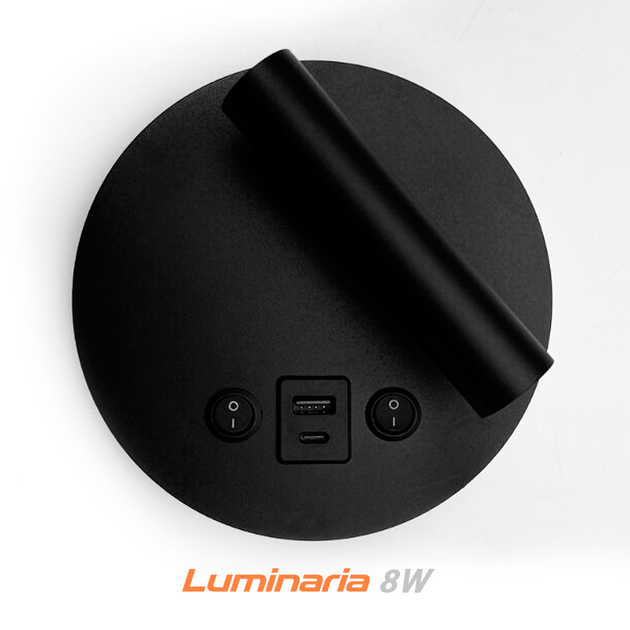 Светильник бра CHARG 8W черный Luminaria 3000К 480Lm 220V IP20 145х145х80мм светодиодный настенный акцентный - изображение 7
