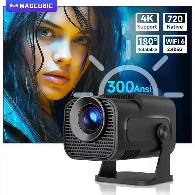 Проектор MAGCUBIC HY320 Mini 4K Домашній кінотеатр 300Ansi Wi-Fi 6 Android 11 - зображення 3