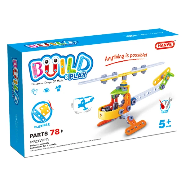 Конструктор Build&Play Вертоліт 73 ел. (J-7710) - Фото 1 Конструктор Build&Play Вертоліт 73 ел. (J-7710) - зображення 1