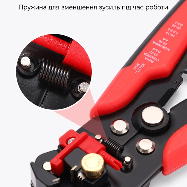 Кліщі для зачистки проводів Action Zhefan Red (ZF-G04-r) - зображення 7