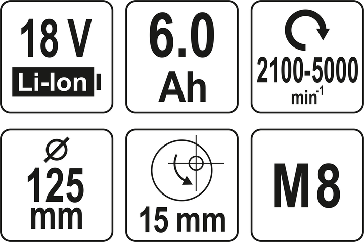 Polerka orbitalna Yato YT-82924 18V 125 mm miękki start - akumulator 4 ah (5906083082276) - obraz 6