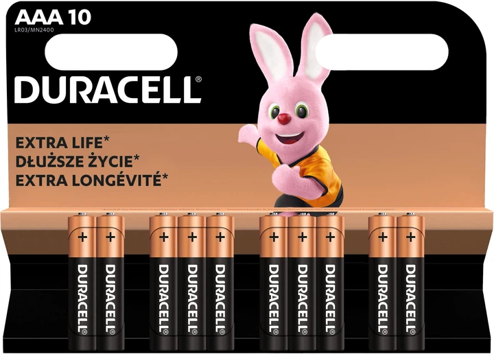 Baterie Duracell Basic AAA 1.5V LR03 10 szt. economy pack (5000394152557) - obraz 2