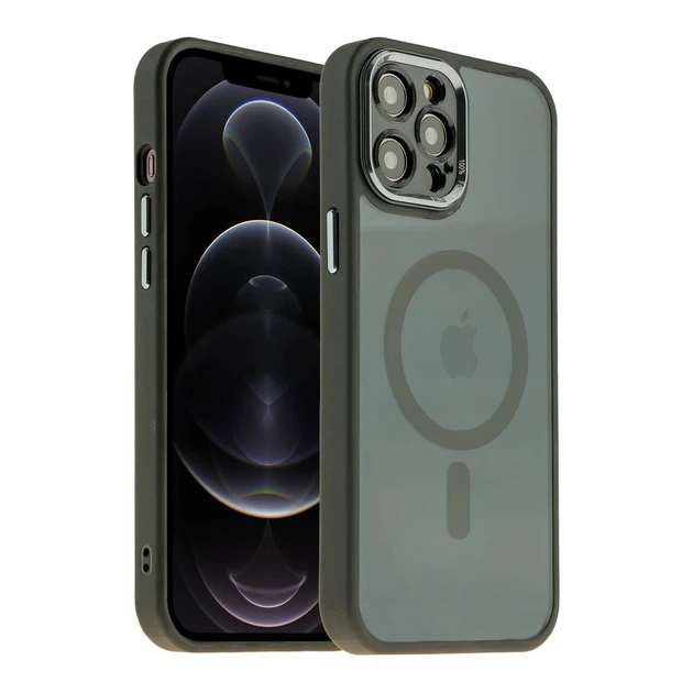 Чохол TPU+PC+Metal Calais with MagSafe для iPhone 12 Pro Max Колір Black - зображення 3