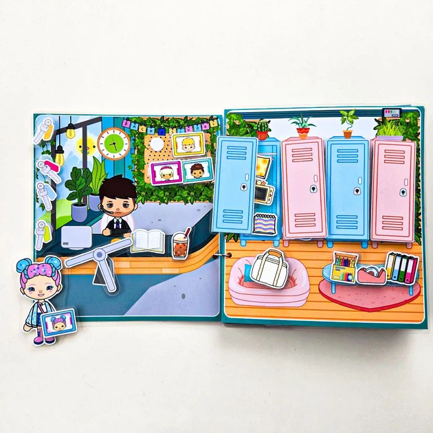 Книга на липучках Toca Boca Школа - Фото 2 Книга на липучках Toca Boca Школа - изображение 2