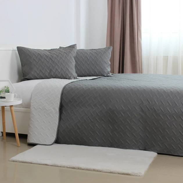 Покривало ТЕП "VINTAGE" 2 наволочки 50*70 см Сіре/Вінтаж, 220x240 - изображение 2