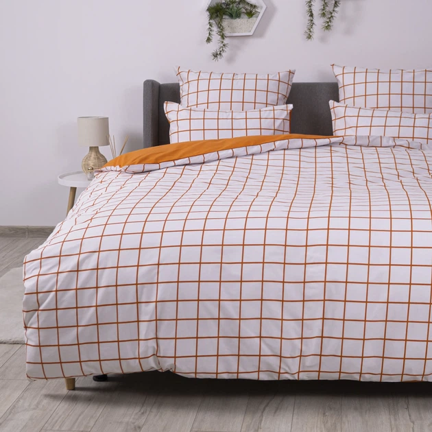 Комплект постільної білизни ТЕП Terracotta Check, 70x70, полуторна - изображение 6