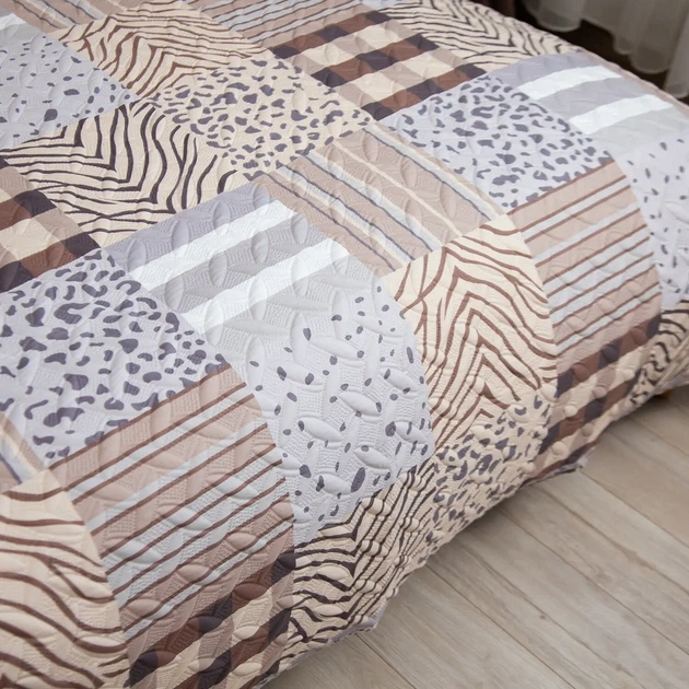Покривало ТЕП "PROVENCE" 2 наволочки 50*70 см Сафарі, 150x210 - изображение 6