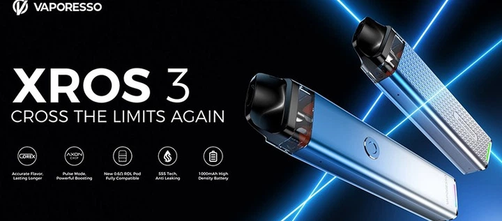 POD Vaporesso XROS 3 Navy Blue 11,5 см, 1000 мАч, 1.0 Ом, алюминиевый сплав - изображение 10