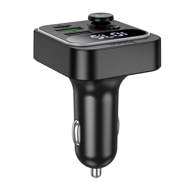 FM модулятор HOCO E85 Bluetooth для авто 20W Чорний (6942007634304) - изображение 4
