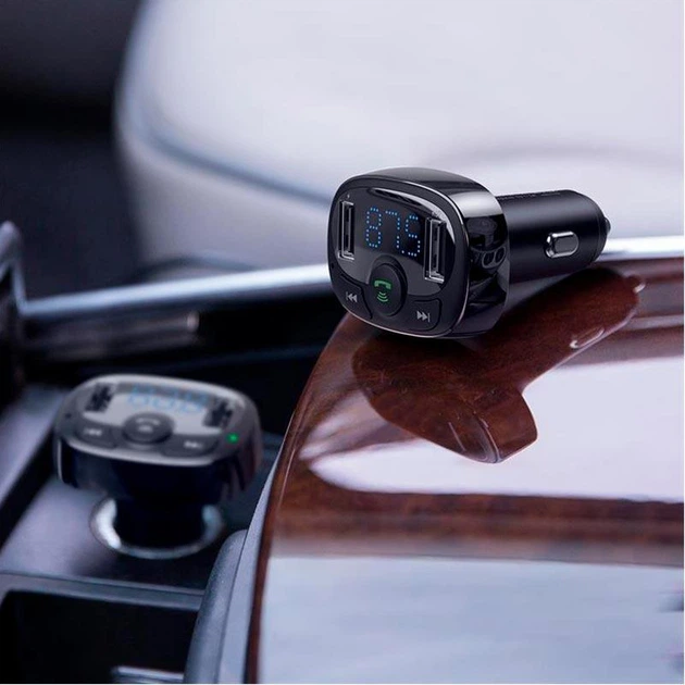Автомобильный FM-трансмиттер модулятор и зарядный адаптер Baseus T Shaped Car Bluetooth MP3 Player S-09A (Standard Edition) |Bluetooth 4.2, 2USB, TF, 3.4A, LED-дисплей, многоуровневая защита, универсальная совместимость| Черный - Фото 7 Автомобильный FM-трансмиттер модулятор и зарядный адаптер Baseus T Shaped Car Bluetooth MP3 Player S-09A (Standard Edition) |Bluetooth 4.2, 2USB, TF, 3.4A, LED-дисплей, многоуровневая защита, универсальная совместимость| Черный - изображение 7