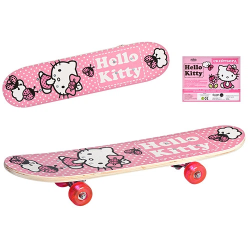 Скейт Bambi Hello Kitty с сумкой для хранения 7+ (HK 0052