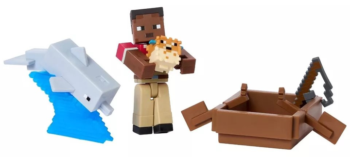 Фігурки Mattel Minecraft Sailor Zuri & Blowfish JCN50 (0194735273584) (955555910702610) - Уцінка - зображення 2