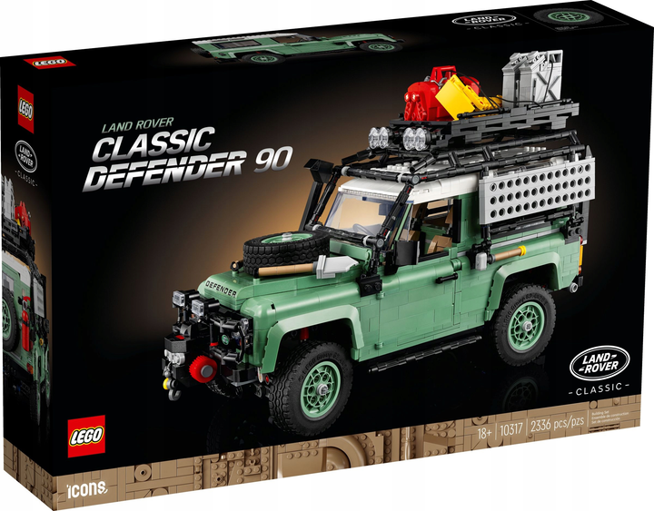 Zestaw klockow LEGO Icons Land Rover Classic Defender 2336 elementow (10317) (955555911086112) - Outlet - obraz 1