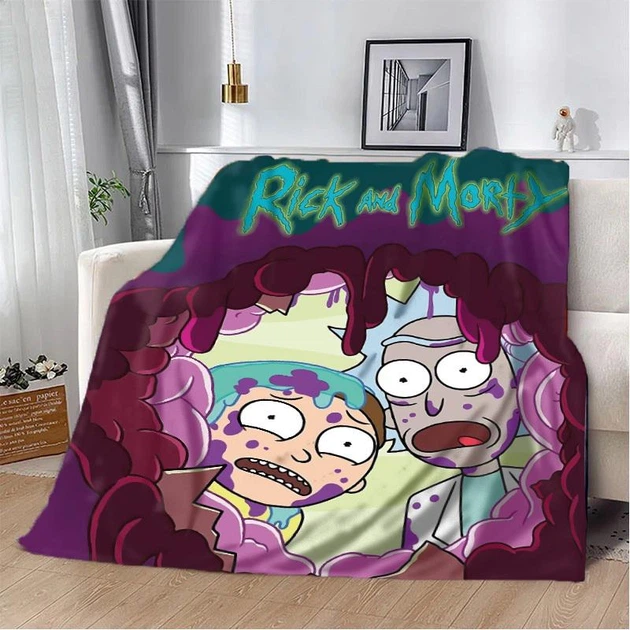 Плед 3D Rick and Morty 10653 135х160 см - Фото 1 Плед 3D Rick and Morty 10653 135х160 см - изображение 1