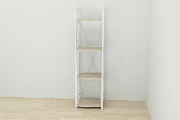 Етажерка 4/34 Ferrum-decor Серії Конект 120x34x28 білий ДСП Дуб Сонома 16мм (FRD-104280) - Фото 11 Етажерка 4/34 Ferrum-decor Серії Конект 120x34x28 білий ДСП Дуб Сонома 16мм (FRD-104280) - зображення 11