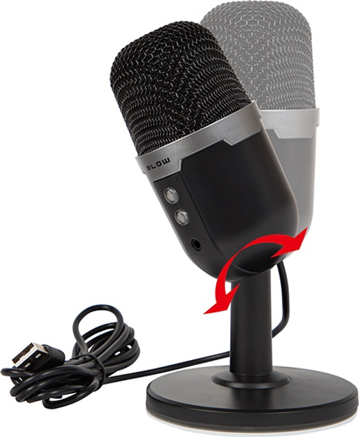Mikrofon Blow z podstawką LED (85-054#) - obraz 3