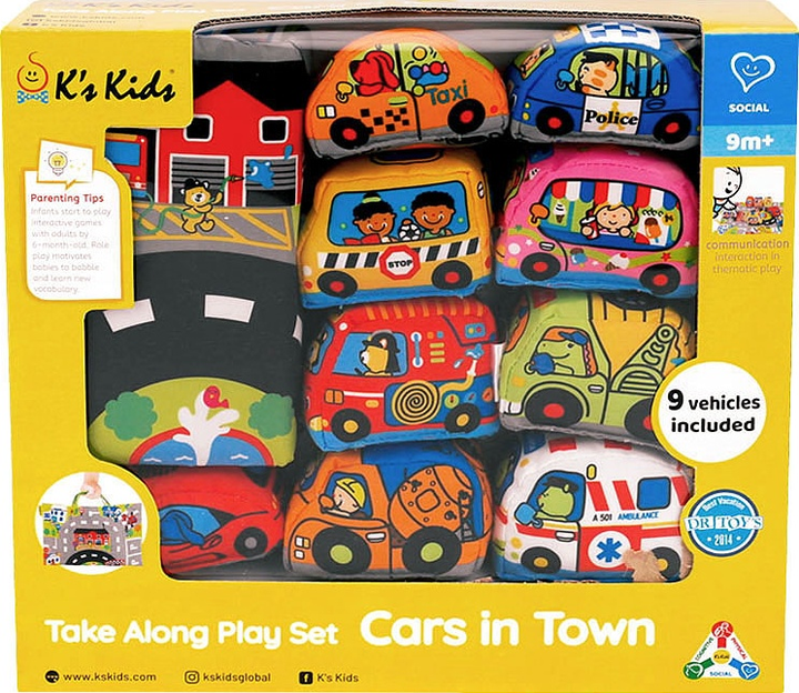 Mata do zabawy K's Kids Cars in Town z miękkimi autkami (489249310699) - obraz 1