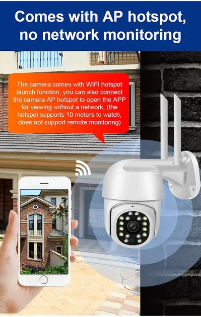 Беспроводная камера видеонаблюдения V6-Wi-Fi APP ycc365 plus 9082 - Фото 10 Беспроводная камера видеонаблюдения V6-Wi-Fi APP ycc365 plus 9082 - изображение 10