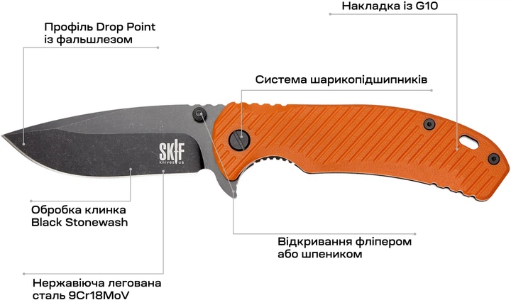 Нож Skif Sturdy II BSW Orange (17650303) - изображение 7
