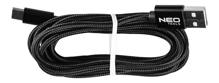 Kabel NEO Tools GD040 USB Type-C 3.5A 2 m Black (5907558475050) - obraz 2