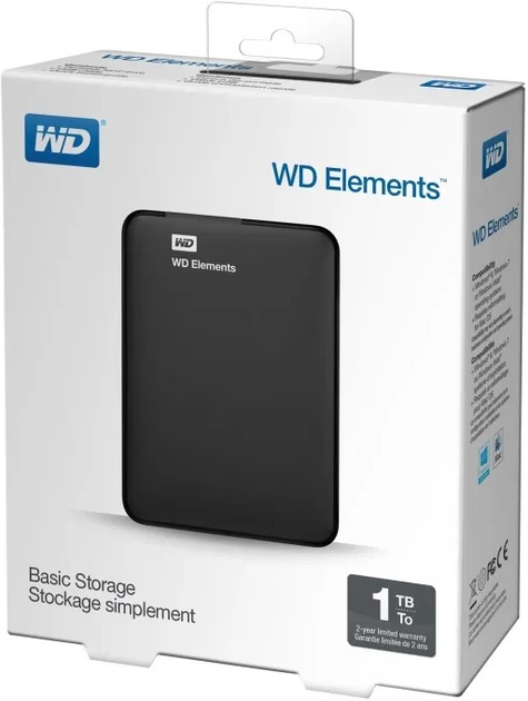 Dysk Twardy Western Digital Elements 1 TB WDBUZG0010BBK-WESN 2.5 USB 3.0 Zewnętrzny Czarny - obraz 4
