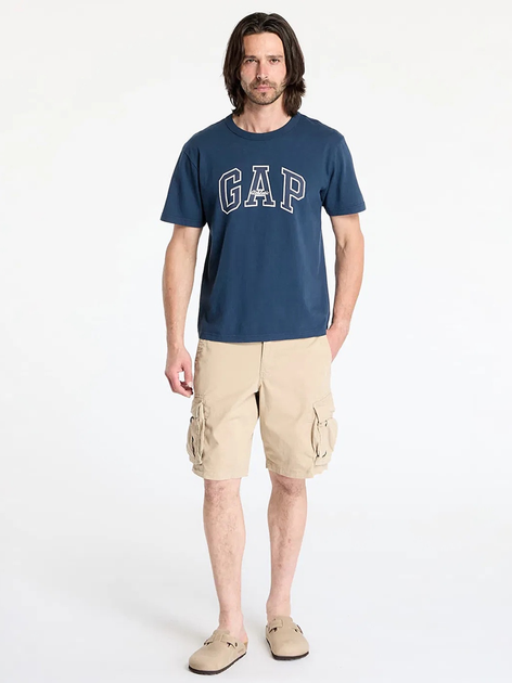 Футболка бавовняна довга чоловіча Gap 797924-01 XL Темно-синя (1200116328442) - зображення 3