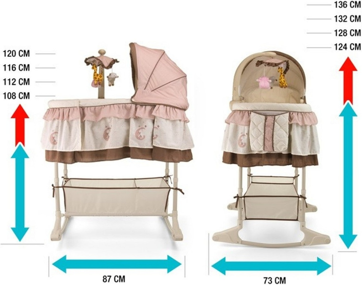 Kołyska z pilotem Milly Mally Sweet Melody Simple Grey (5901761123128) - obraz 5