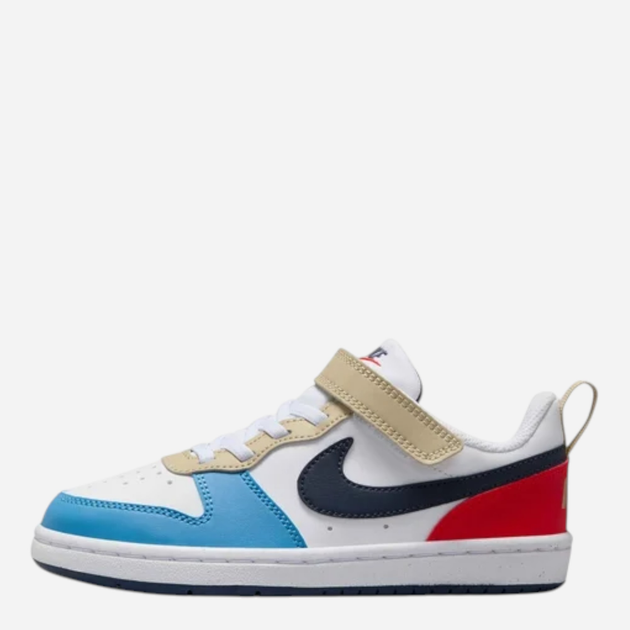 Дитячі кеди для хлопчика Nike Court Borough Low Recraft (PS) DV5457-124 32 (1Y US) Білі з синім і червоним (197859919116) - зображення 1