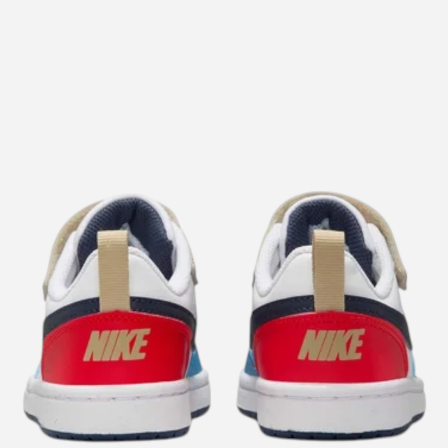 Дитячі кеди для хлопчика Nike Court Borough Low Recraft (PS) DV5457-124 32 (1Y US) Білі з синім і червоним (197859919116) - зображення 5