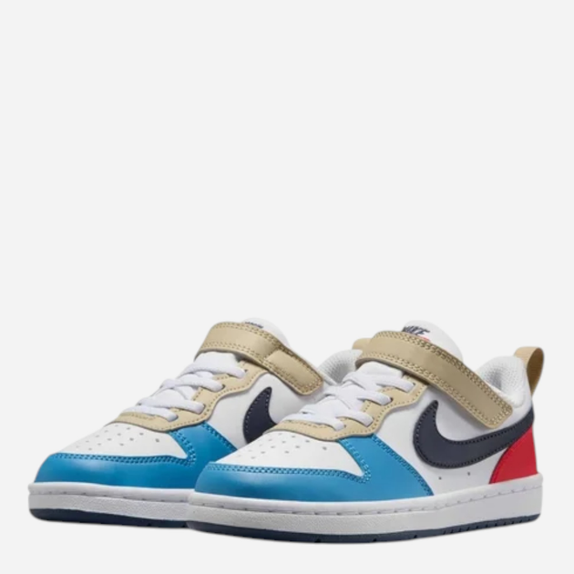 Дитячі кеди для хлопчика Nike Court Borough Low Recraft (PS) DV5457-124 28.5 (11.5C US) Білі з синім і червоним (197859908257) - зображення 2
