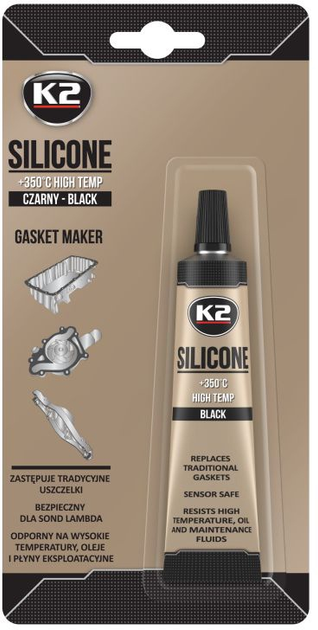 Silikon czarny K2 21 g (5906534000477) - obraz 1