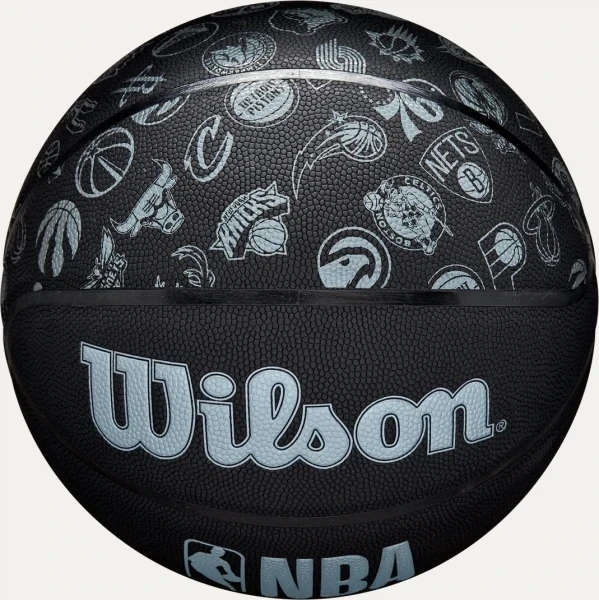 Баскетбольный мяч Wilson NBA ALL TEAM черно-голубой WTB1300XBNBA6 Размер EU: 6 - изображение 2