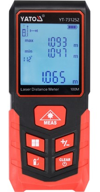 Dalmierz laserowy Yato 100 m YT-731252 (5906083108013) - obraz 1