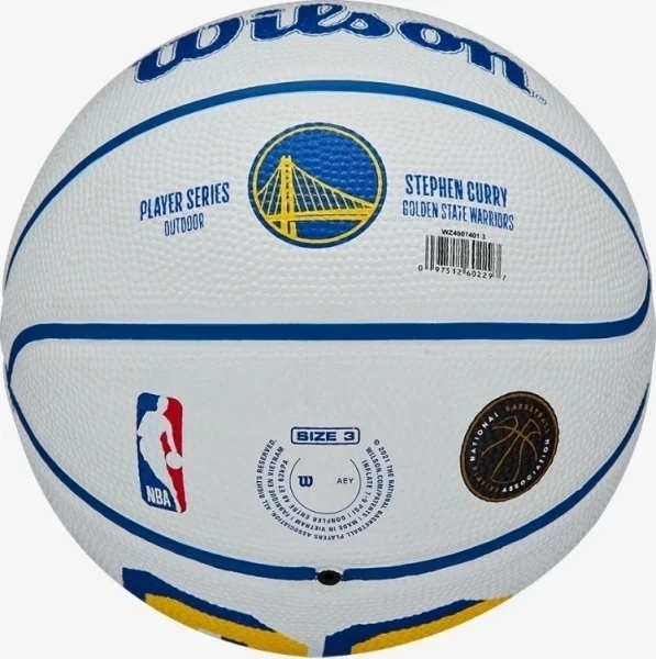 Баскетбольный мяч Wilson NBA PLAYER ICON MINI STEPHEN CURRY бело-синий WZ4007401XB3 Размер EU: 3 - Фото 5 Баскетбольный мяч Wilson NBA PLAYER ICON MINI STEPHEN CURRY бело-синий WZ4007401XB3 Размер EU: 3 - изображение 5