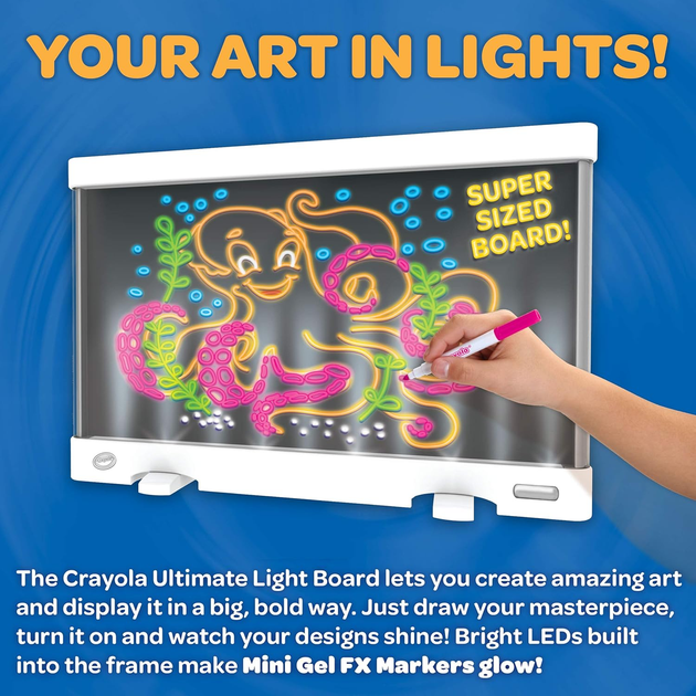 Набор для творчества Крайола Светящаяся Доска для рисования Crayola Light Board 74-7245 - изображение 4