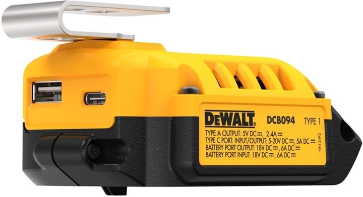 Zestaw do ładowania DeWalt DCB094K z adapterem USB 5A - obraz 6